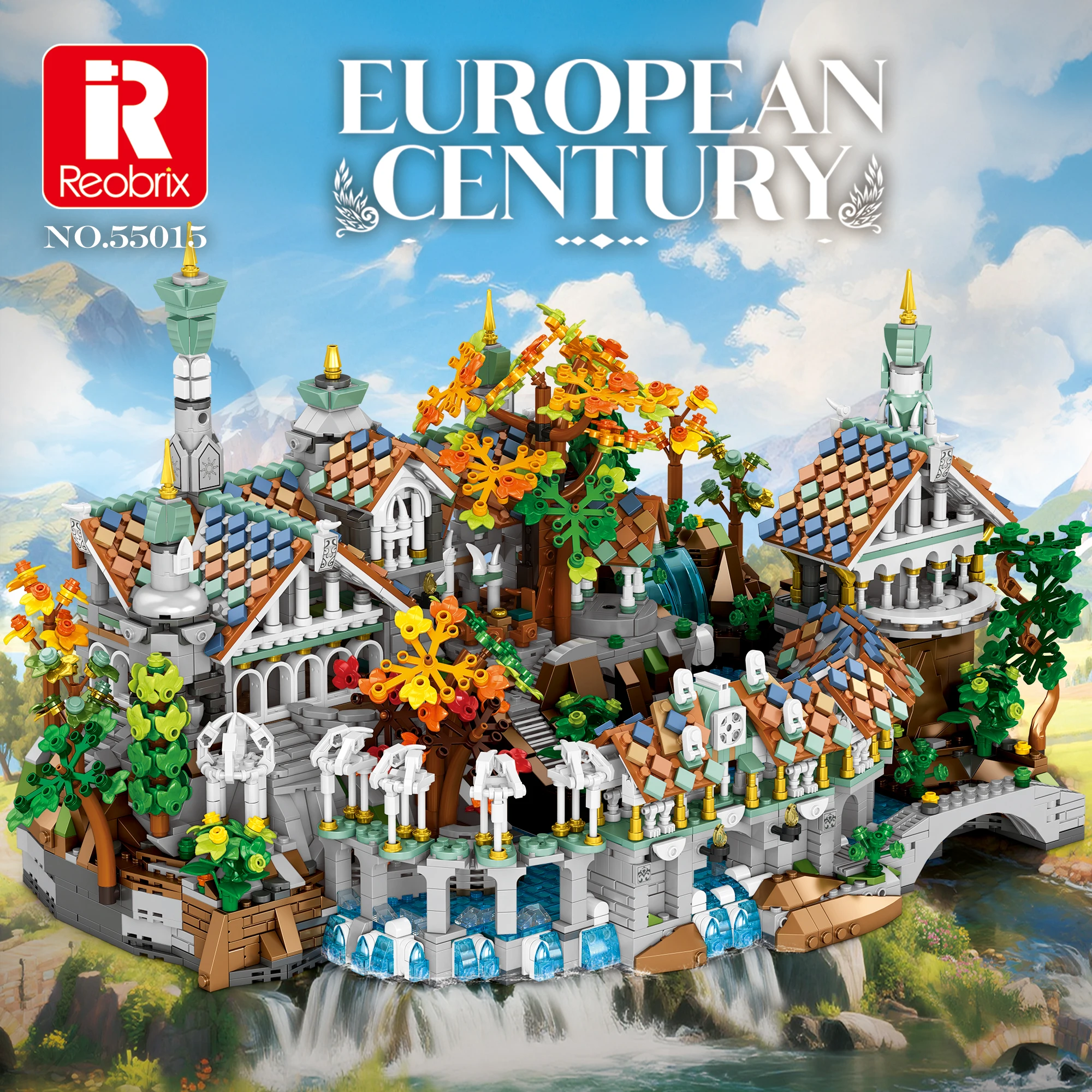 Lord Rings Ravine Modular Buildings Set, Medieval Duskvale Sanctum Architecture Model Building Blocks Toys Adults Gift 4406pcs