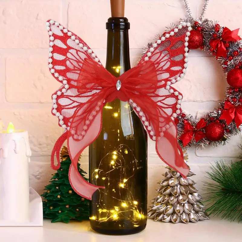 Butterfly Hair Tie Adjustable Decorative Wine Bottle Elf Wing Decor Party Favors For Cosplay Stage Performances And Themed