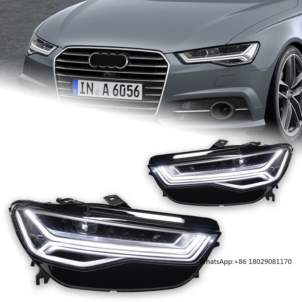 

Car Lights for Audi A6 Headlight Projector Lens 2012-2018 Dynamic Signal Head Lamp A6 C7 LED Headlights Drl Automotive Accessory