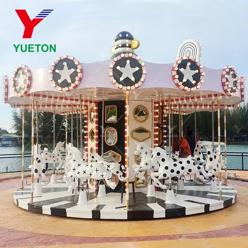 مخصص 12 16 24 36 مقاعد Ce معتمدة مرح الذهاب جولة الألياف الزجاجية كاروسيل الحصان ملاهي الاطفال ركوب الخيل كاروسيل للبيع