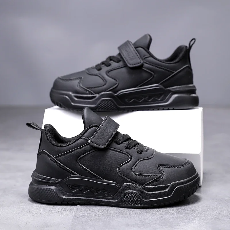 

Black Kids Shoes Boys School Sneaker 4 To 12 Years Daily Walking Casual Sneaker Children Sports Shoes for Boy
