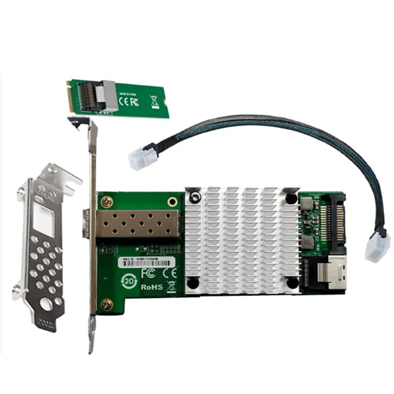 

Сетевая карта AP-M.2 Key M до 10G SFP+ для сетевой карты 10G SFP+ набора микросхем 82599