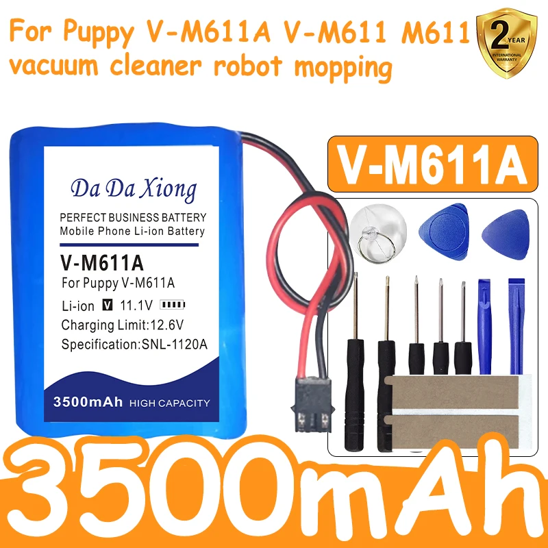 

DaDaXiong V-M611A 3500mAh Battery for Puppy V-M611A V-M611 M611 vacuum cleaner robot mopping Batteries