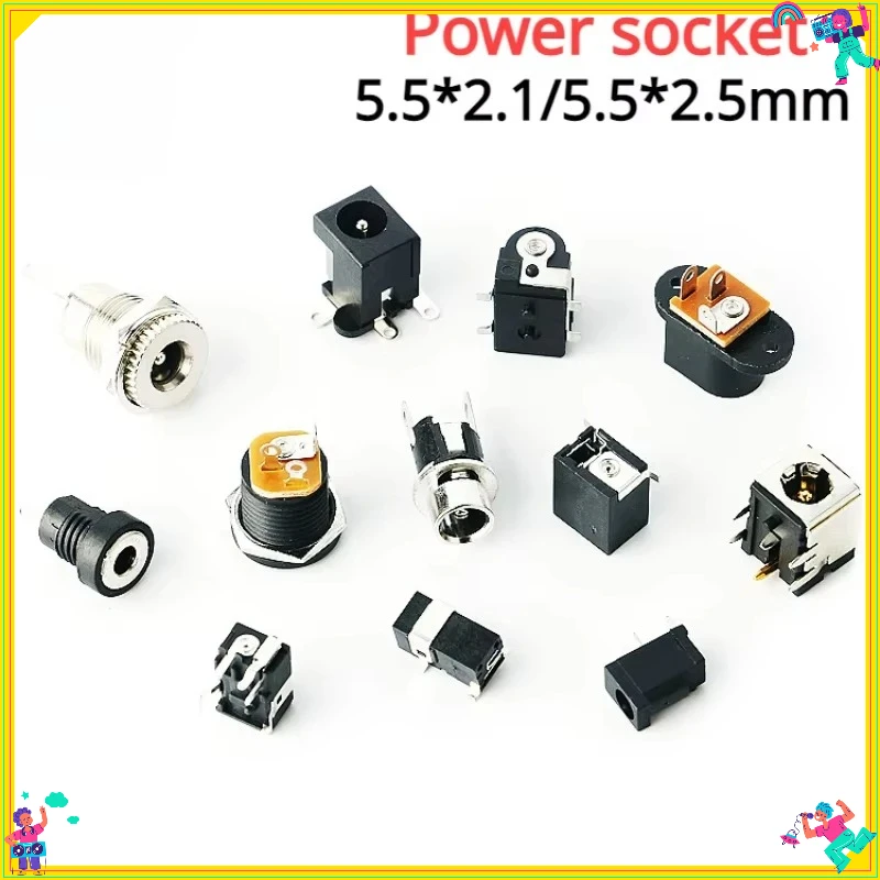 

Power Socket 5.5*2.1 Power Supply DC-005B Power Socket 5.5x2.5mm Terminal Block Cable Connector Wire Connectors But Plug