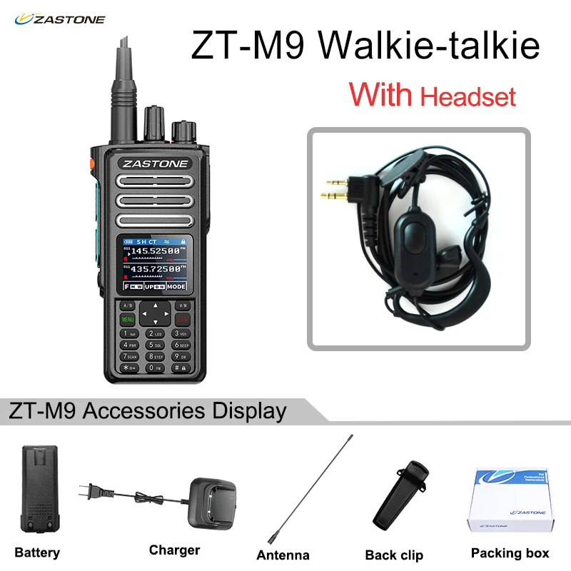 Top M9 10W Walkie Talkie Ham Amateur 2 Way Radio AM Air Aviation Band High Power Walkie-Talkie CTCSS FM Radio