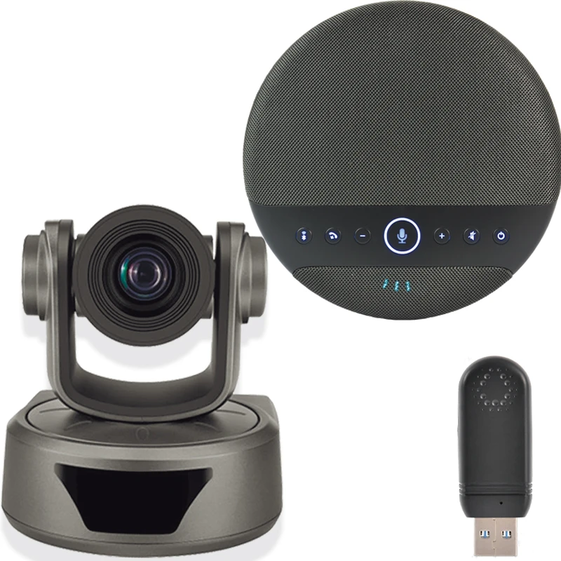 

High Quality Remote Video Conference System 1080P HD Conference Camera + Microphone Set for Neutral Conference Room