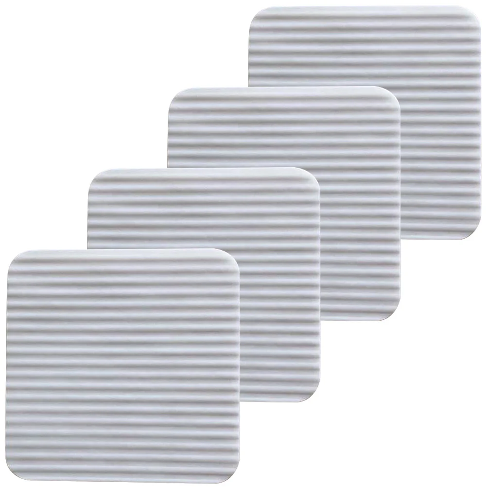 4 قطعة عدم الانزلاق البساط الشريط السجاد وسادة أصحاب لاصق على الوجهين لسجاد المنطقة منع الانزلاق الشباك على الخشب الصلب صفح #5