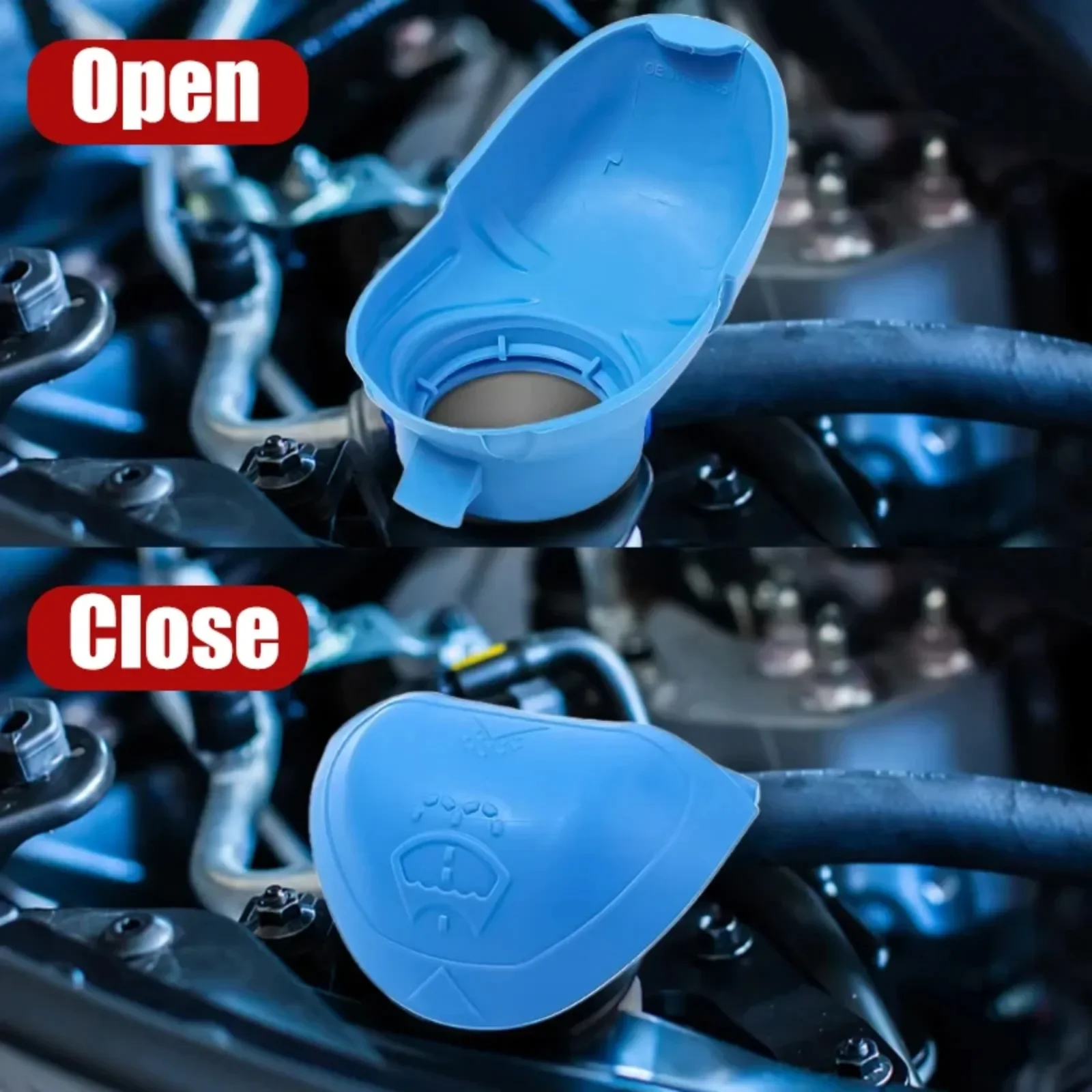 For VW Golf 3 4 5 6 7 Honda Seat Audi Q7 Skoda Renault Fluid Reservoir Tank Cap Lid Wash Funnel Washer Tank Bottle Cover Filler