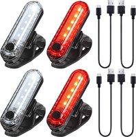 Bike Taillights USB Rechargeable Rear Lamp Ultra Bright Tail Light 220mAh LED Waterproof Riding Warning Red Bicycle Light