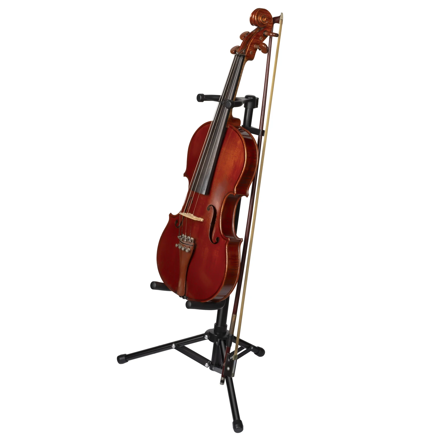 Flanger FL-13 Violin Stand Looped Violin Metal Stand Hanging Bow Violin Parts Accessory Black 3 Legged Support Bracket