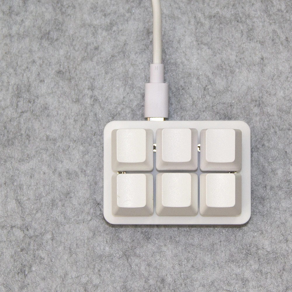 USB Wired Keyboard Mini 6Key Vial Firmware Macros Programming Mechanical Hot swap keyboard RGB Light Keypad