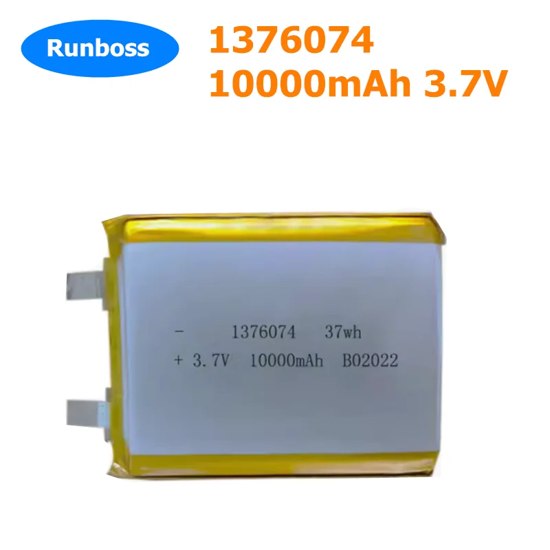 1-10pcs 1376074 10000mAh 3.85V Li-Polymer Replacement Bare Cell For DIY mobile power supply, high voltage battery 3.7V battery