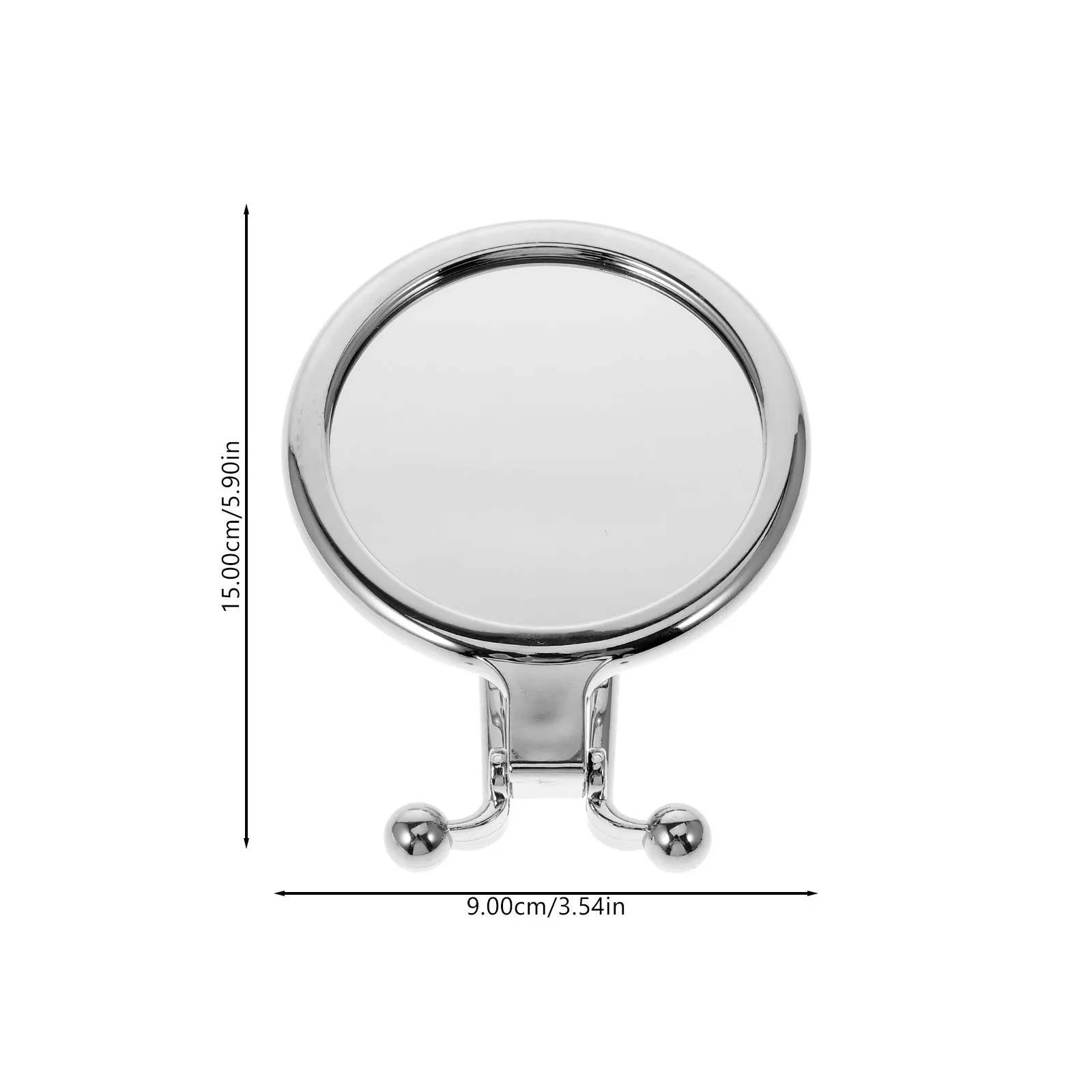 1Pcs Compact Makeup Mirror Premium Foldable Round Mini Mirror for Travel Handbag Pocket Use Silver 10X
