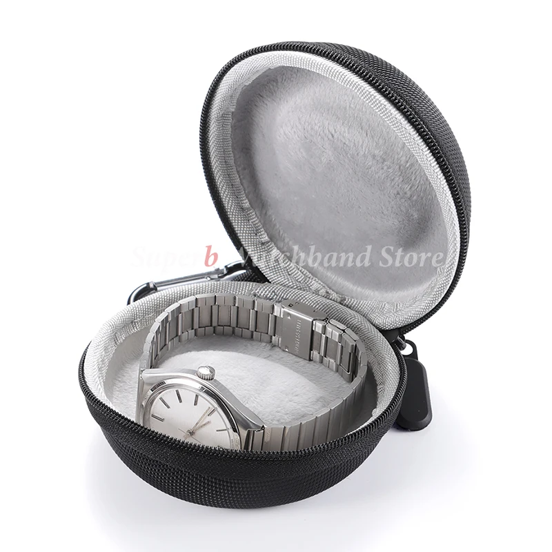 Relógio caso de viagem portátil eva caixa de armazenamento para único relógio resistente a choques e impacto para relógios de pulso relógios inteligentes