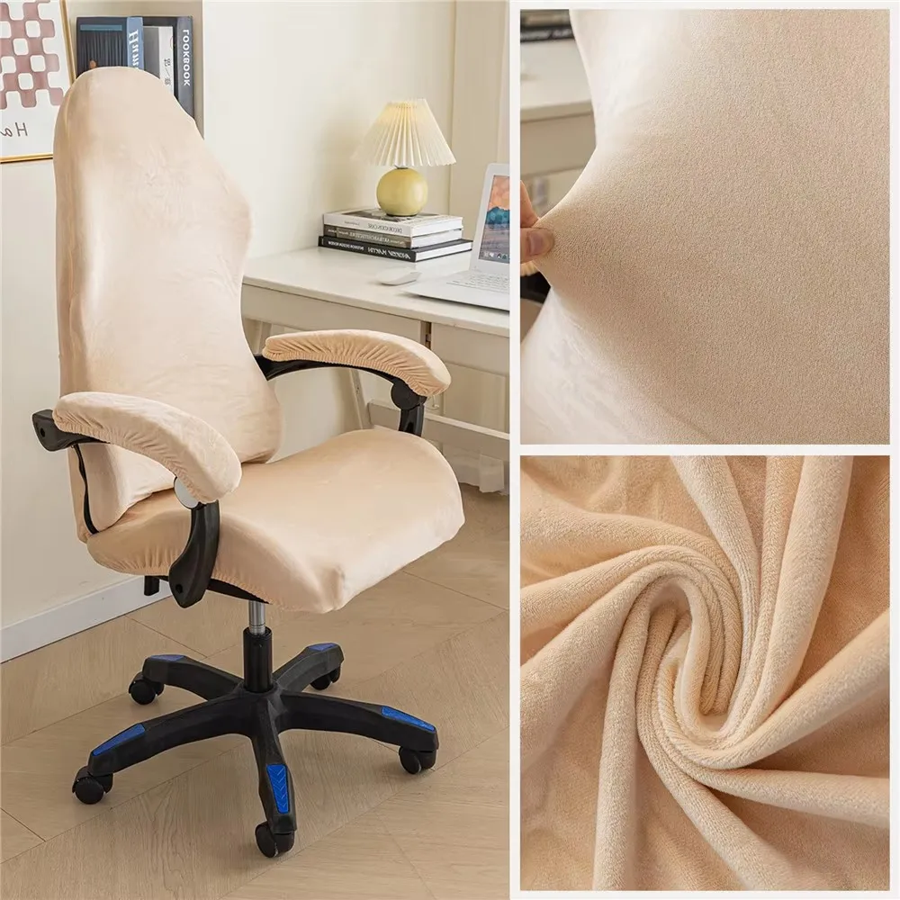 

Tickened Velvet Chair Cover Esports Office Computer Game Chair Seat Case Stretchy Home Gaming Chair Cover With Armrest Cover