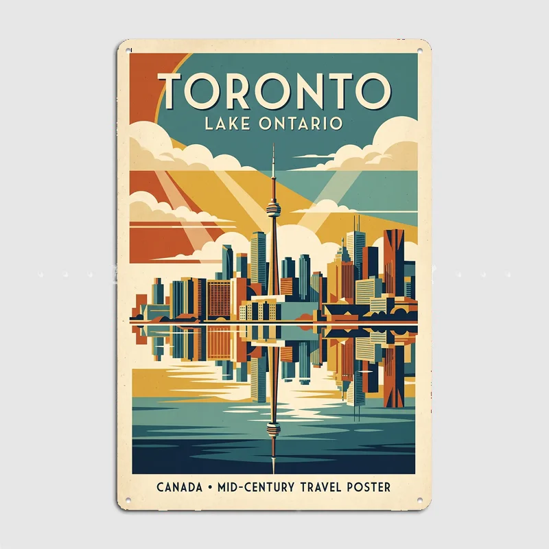 Vintage Toronto Travel  Metal Custom Sign Living Room Wall Indoor Decor Room Decoration Bedroom Posters Home Decor