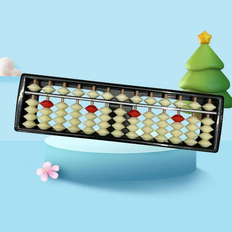 * Hot Sale 1Pcs Portable Chinese 13 Digits Column Abacus Arithmetic Soroban Calculating Counting Math Learning Tool For Children