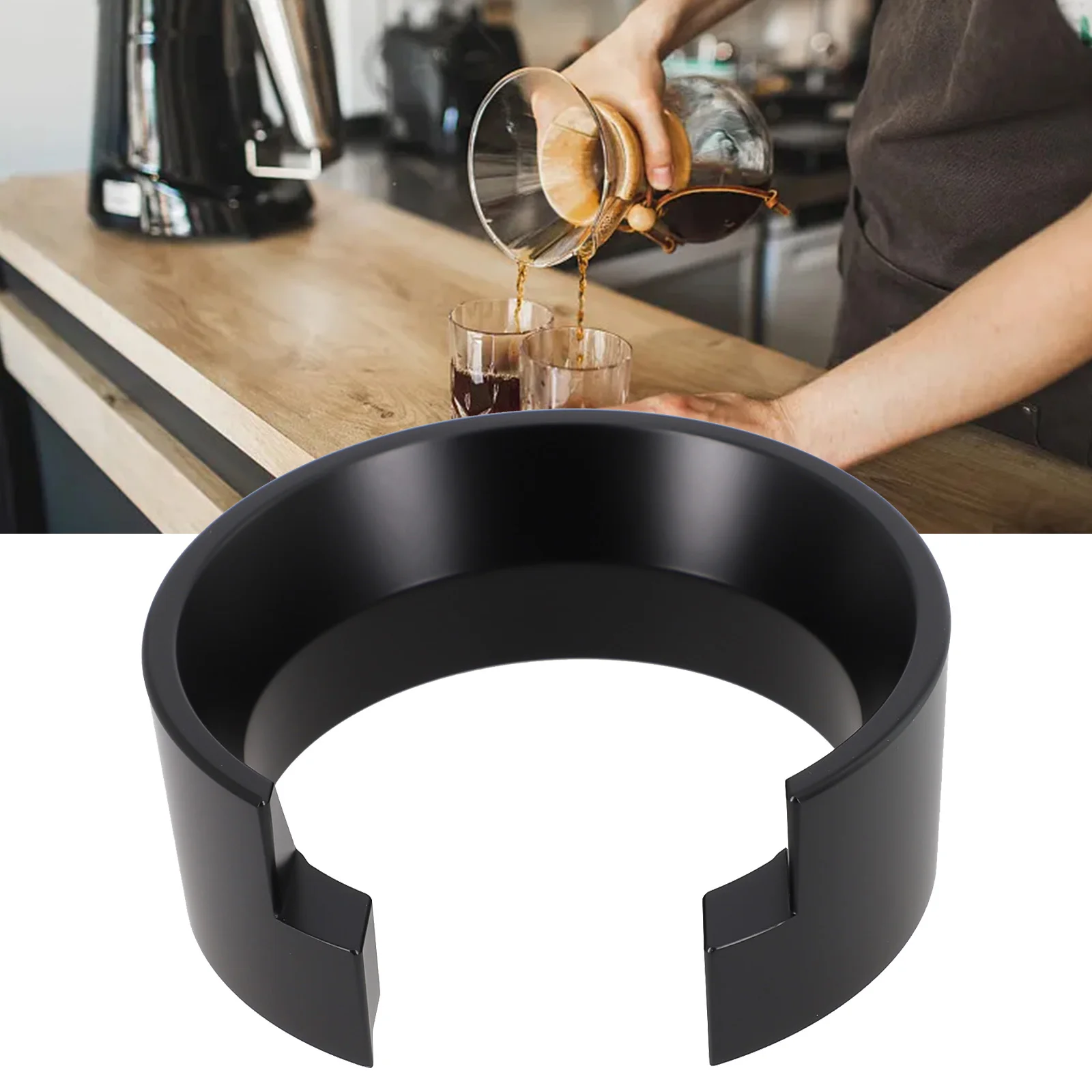 

58mm Espresso Dosing Funnel Aluminum Coffee Dosing Ring Portafilter Brewing Bowl Coffee Machines Funnels Accessories