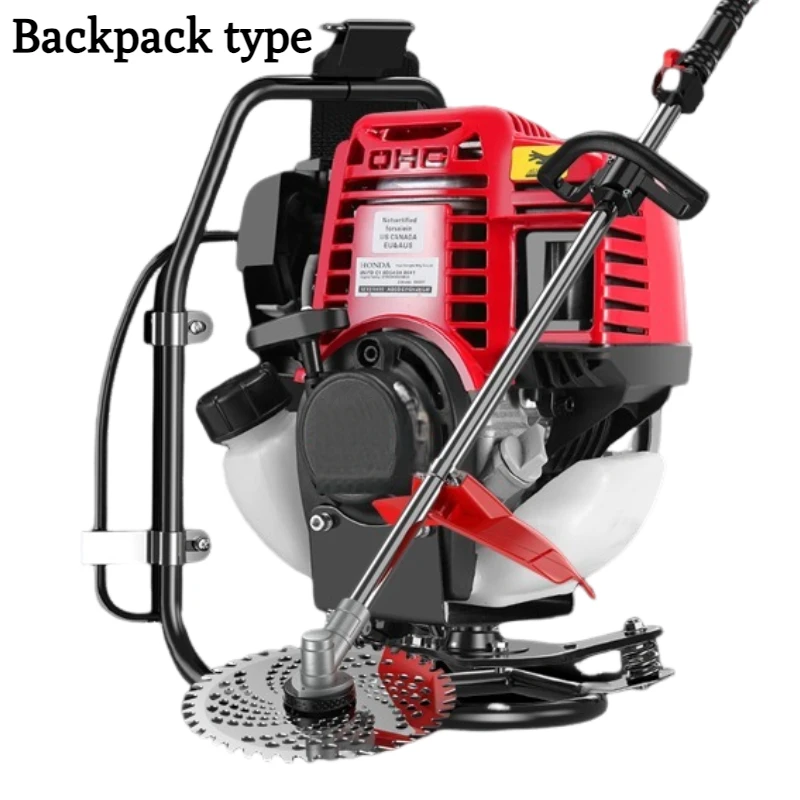 GX35 Lawn Mower 4 Stroke Engine Petrol Multi Tools with Backpack and Side Hanging Weeder 69800W Weeding Artifact Tool