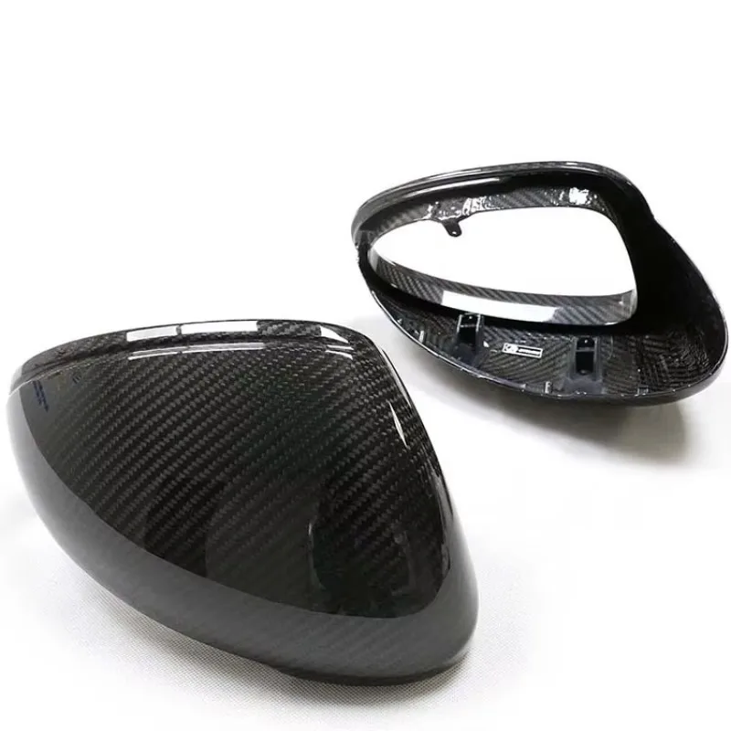 For MRD For Porsche Macan Dry Carbon Fiber Rearview Mirror Cover Mirror Cap M Style Clip On.