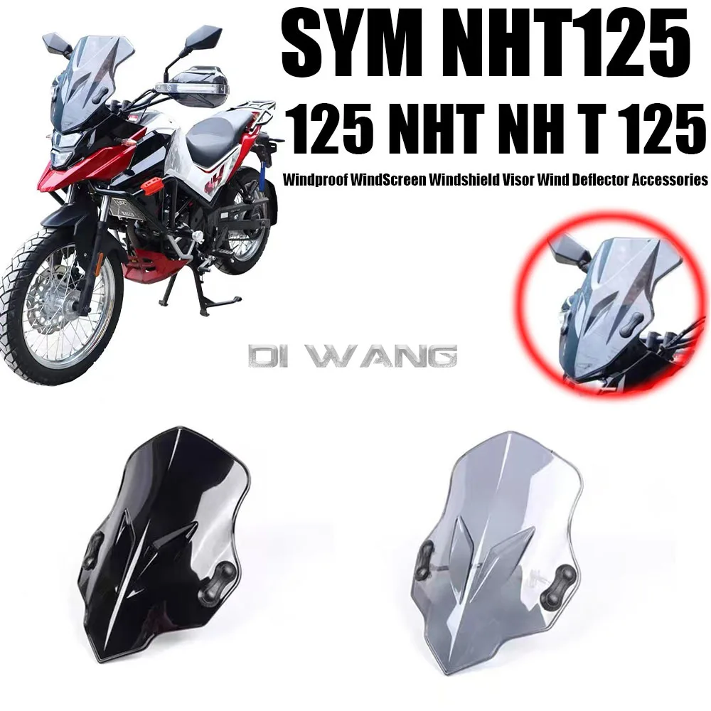 

Motorcycle Windproof WindScreen Windshield Visor Wind Deflector Accessories For SYM NHT125 125 NHT NH T 125