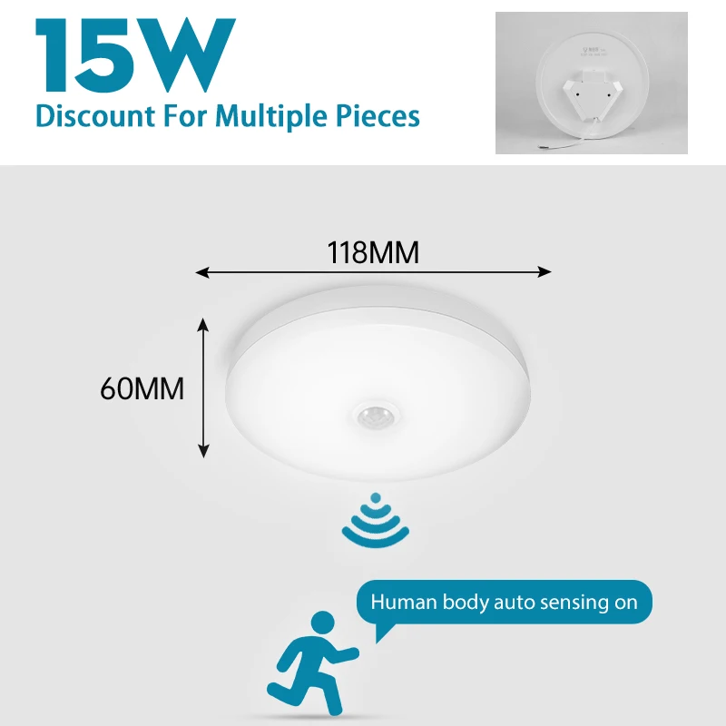 CHENBEN Sensor Lichter Led Hause Decke Dekoration Veranda Glanz Innen Gang Decke Lampen Leuchte Runde Kronleuchter LED Nacht Lichter 6