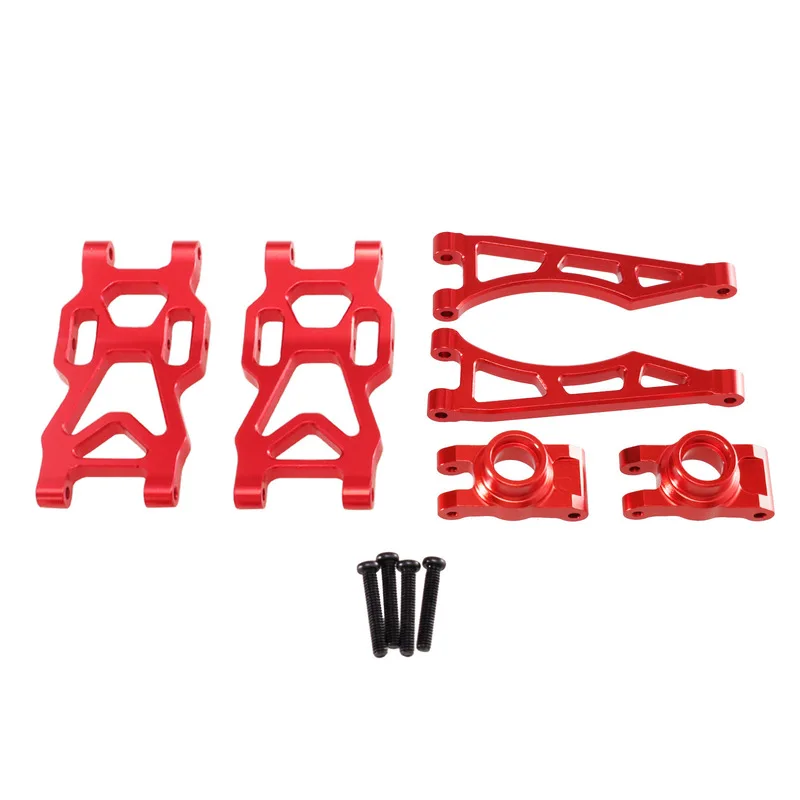 Coche teledirigido SCY1/16 JJRC actualizado con accesorios de metal, que incluye copas de rueda de eje trasero de metal de brazo superior e inferior