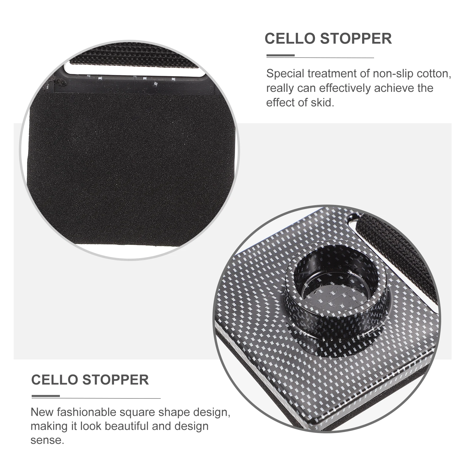 

1pc Cello Stopper Anti-Slip Floor Protector Durable Rubber Pad Non-Slip Violoncello Mat Endpin Holder Black String Instrument