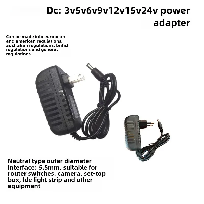 DC US Regulation 12V 1A Power Adapter 3V 1A 5V 2A 6V 9V 1A 12V 3A 4A Charger European Rule British Rule Australian Rule