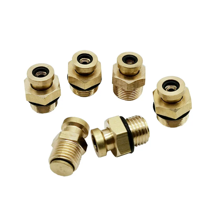 10 peças afiada/plana/boca de alto-falante m10/m12/m14x1.5 1/2/3 Polegada bocal de inflação de eixo de ar conector de anel o peças pneumáticas industriais