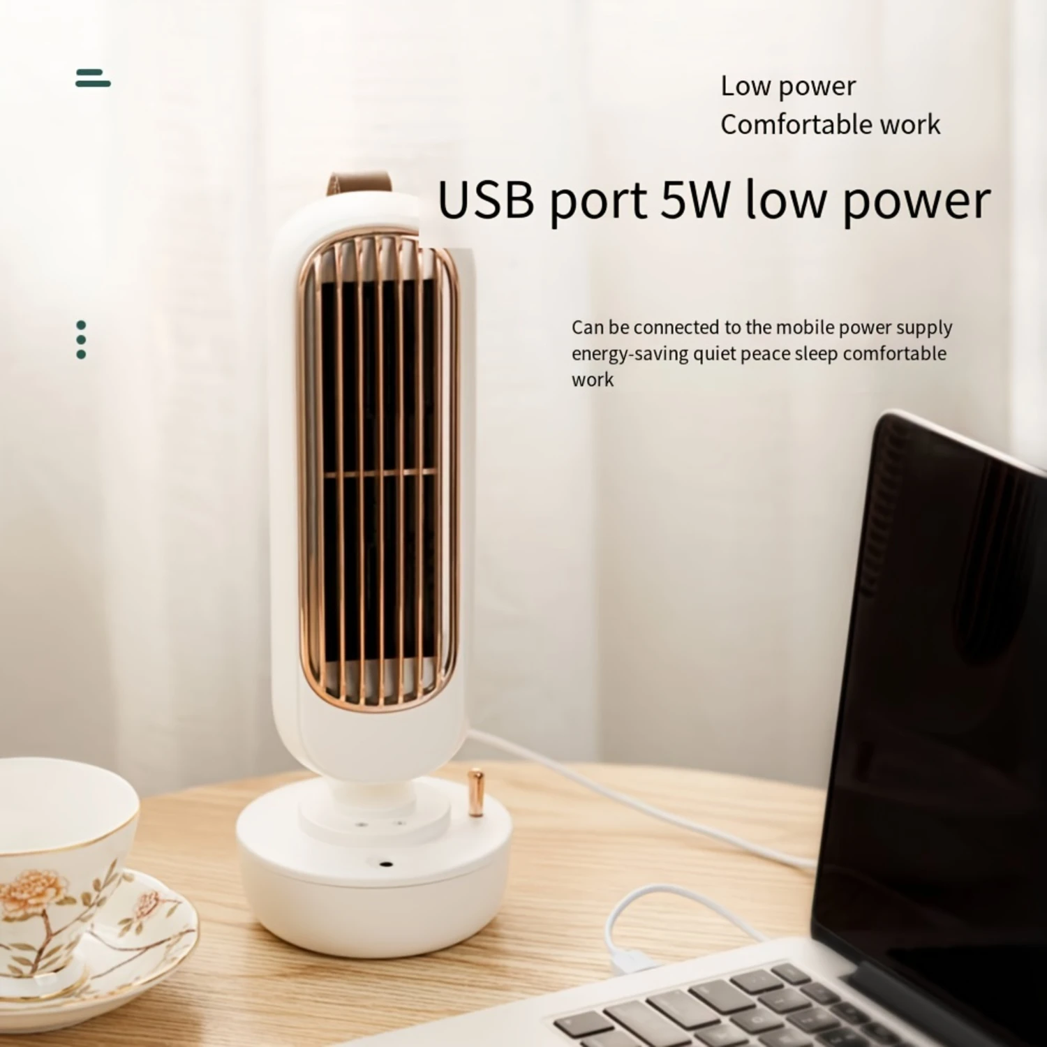 Humidificateur de fumée de bureau enfichable, ventilateur USB, peut ajouter de l'eau et de la glace pour l'humidification par pulvérisation, veilleuse, 1 paquet