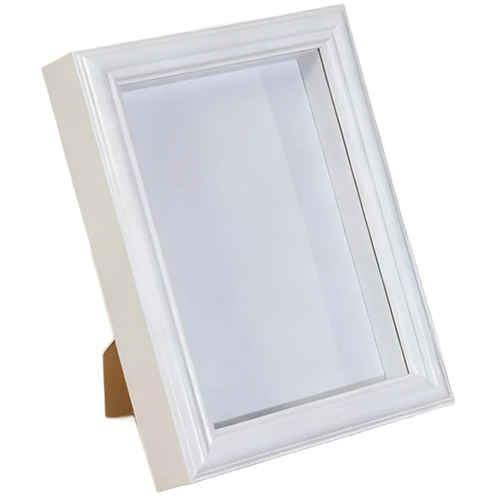 2PC Butterfly Display Frame with Glass Panel Hollow 2CM Depth Black White MDF 10.2 x 15.3cm Minimalist Wall Art