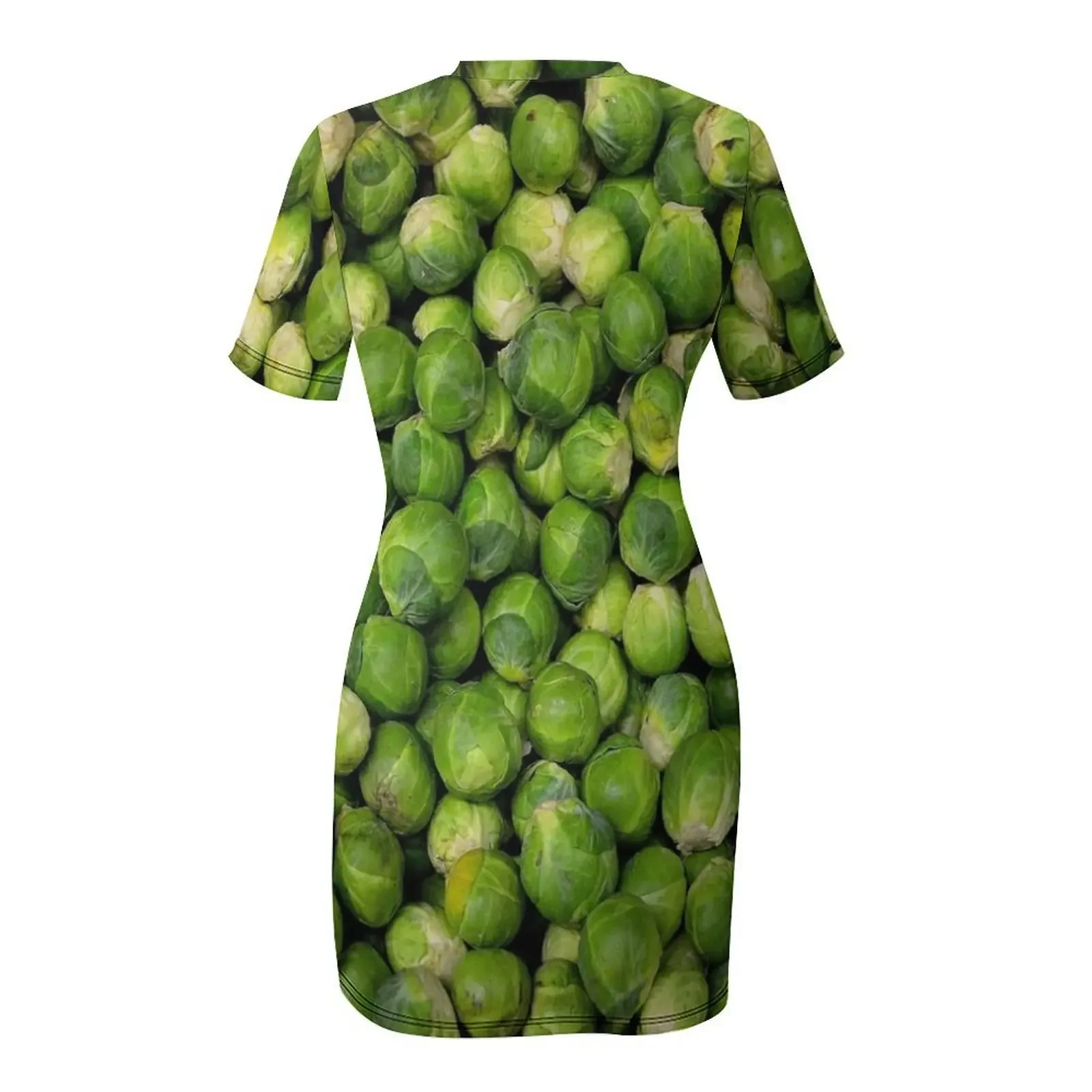 YUK! Bruxelles Sprouts - Oui Robe au chou de Bruxelle, mini-jupe et t-shirt Robe à manches courtes Robes femme Robe