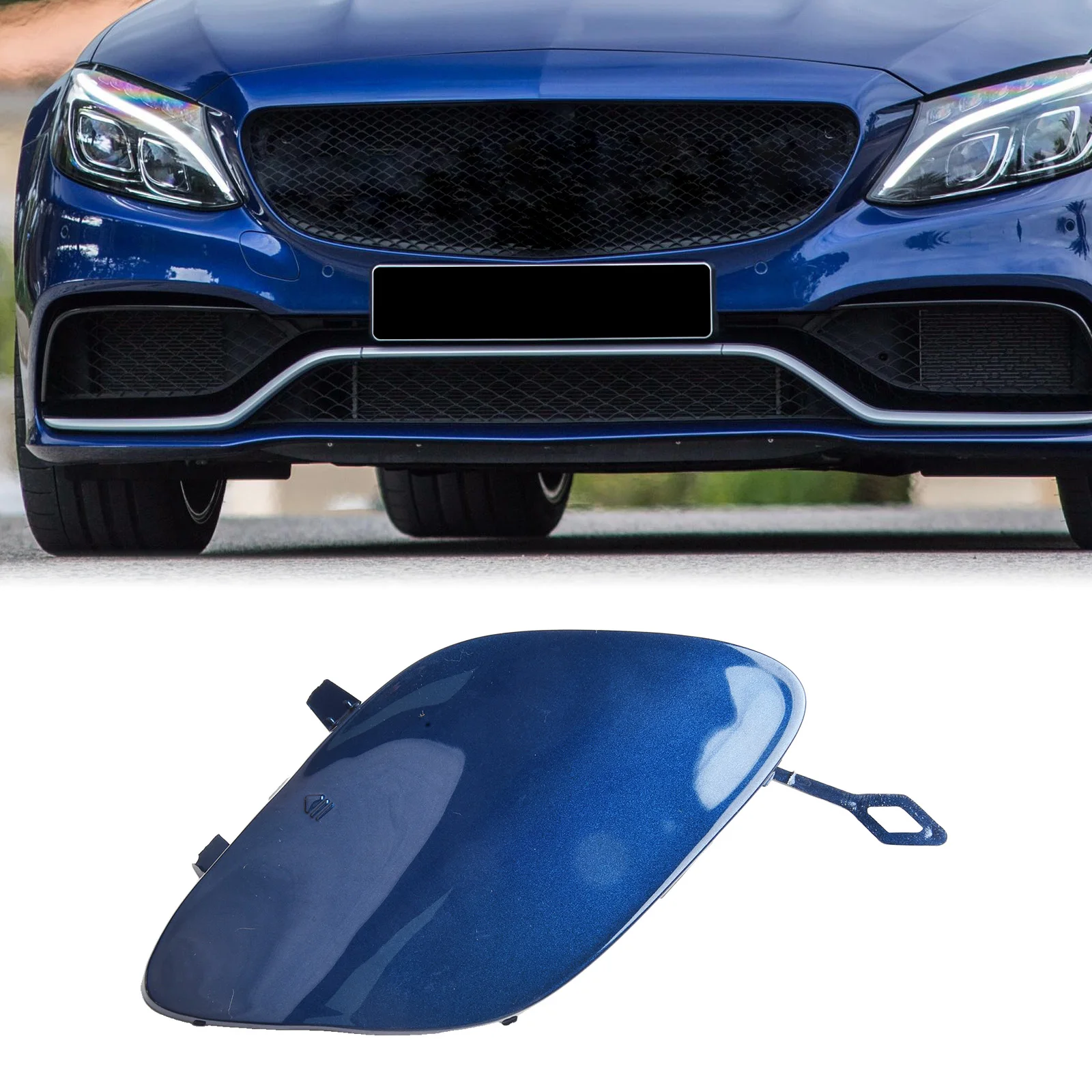 

Newest Sale Front Bumper Tow Hook Cover For Mercedes For Benz W205 C300 C400 For AMG 2015-18 Replacement Car Accessories