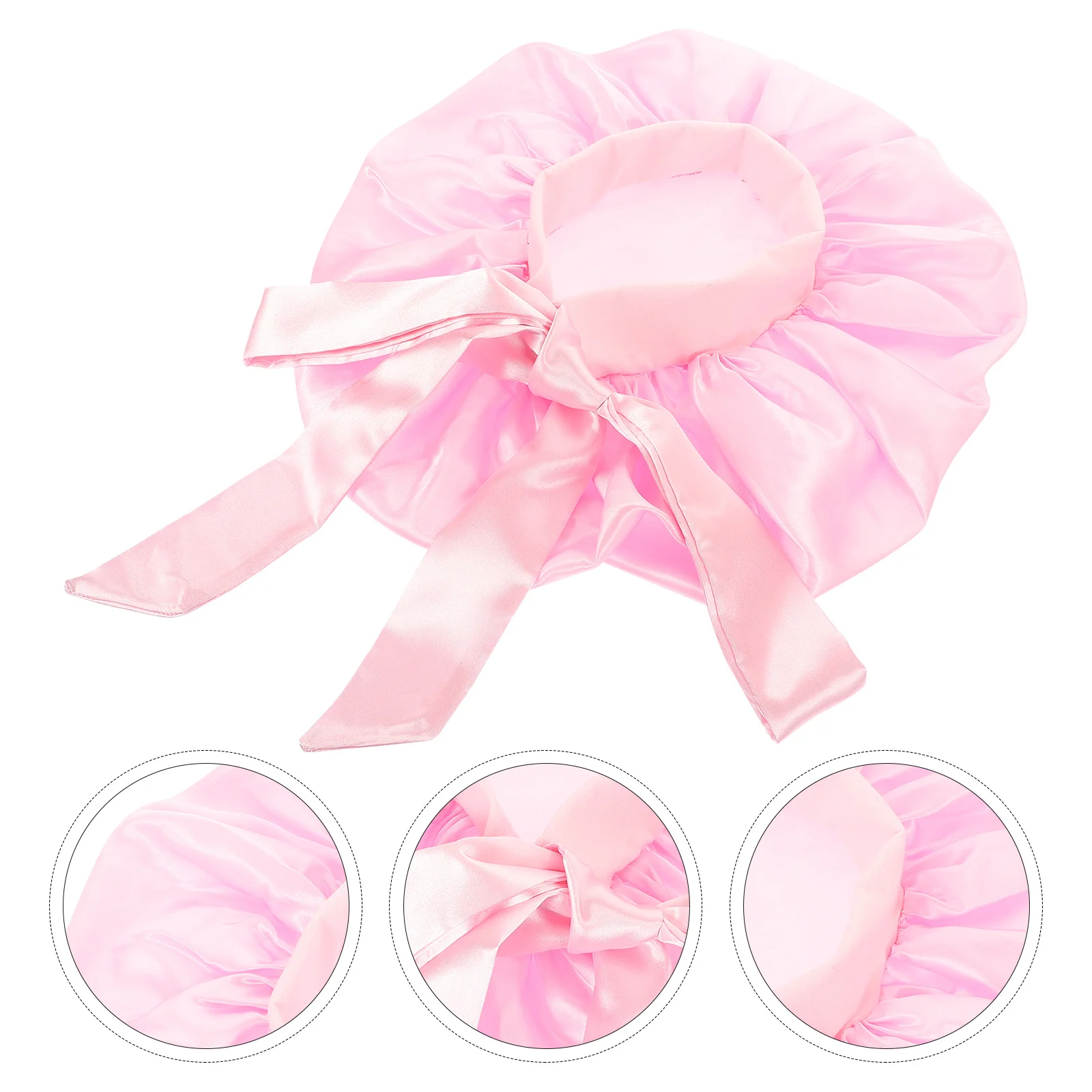 

Reusable Satin Shower Cap for Women Extra Large Bath Hat with Elastic Design for Travel Use Silk Bonnet Bonnet Cap