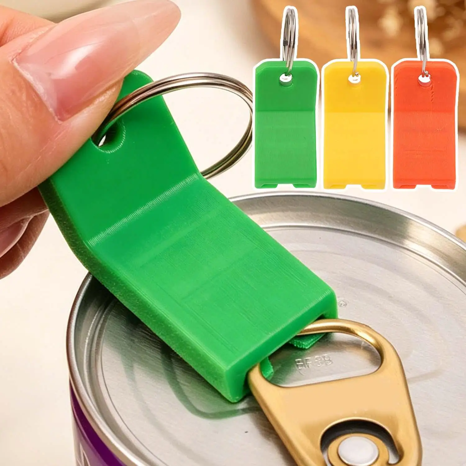 Bottles Opener Keychains Dustproof Portable Pull Tab Easy Open Bottles Keyrings Backpack Pendant Reusable Women Men Outdoor Tool