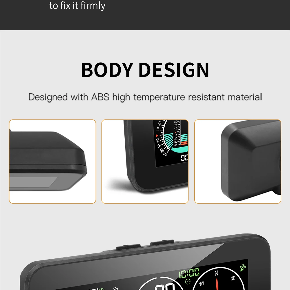 M60 Digitaler Geschwindigkeits- und Neigungsmesser Inclinometer M50 mit GPS-Tachometer und Kompass für Offroad-Zubehör 4x4 Bordcomputer – Detail 15