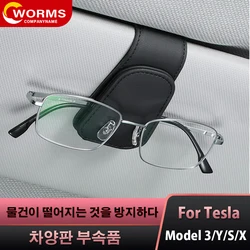 Car Eyeglass Holder Glasses Storage Clip For Tesla Model 3 Y X S Auto Interior Organize Accessories Bracke Car Sunglasses Holder