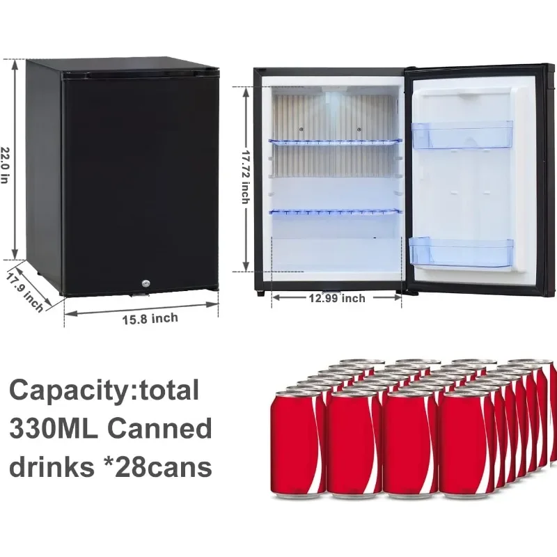 SMETA Update 12 Volt RV Refrigerator Mini Fridge with Lock Truck Refrigerator Freightliner Cascadia Drivers DC 12V|110V Compact