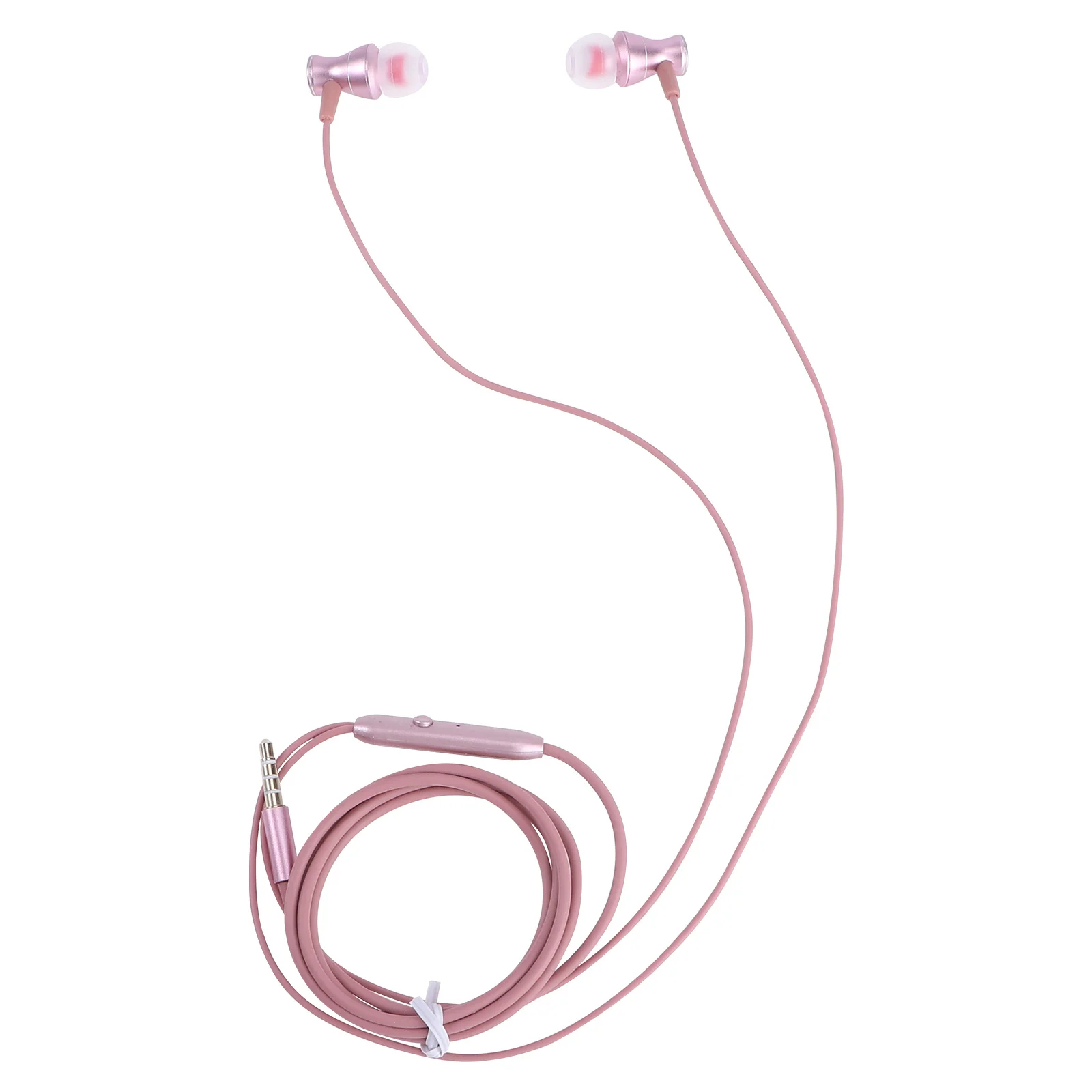 

Magnetic Adsorption Stereo Earphone 3.5Mm Jack Sweatproof Headset Built-In Mic Inline Control For Sports Outdoor Rose Gold