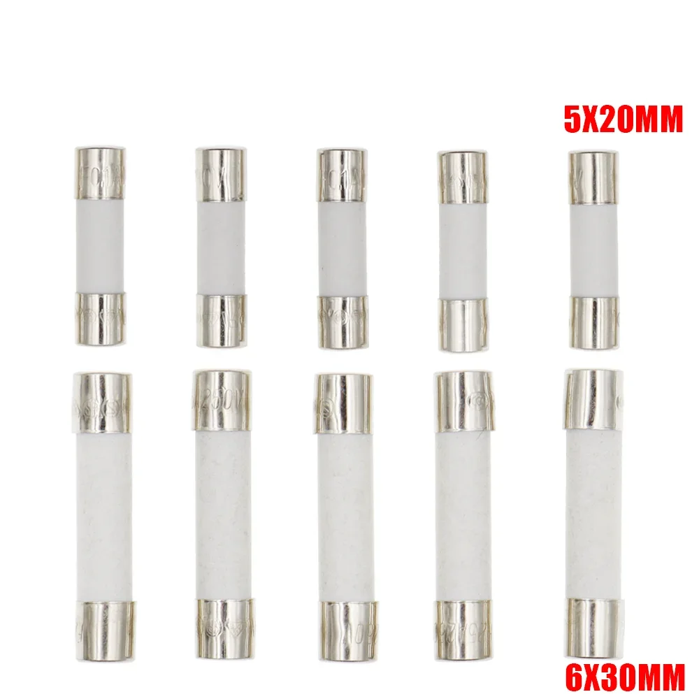 100PCS 5*20mm Axial Glass Fuse Fast Blow 250V With Lead Wire 5*20 F 0.5A/1A/2A/3A/3.15A/4A/5A/6.3A/8A/10A/12A/15A The fuse tube