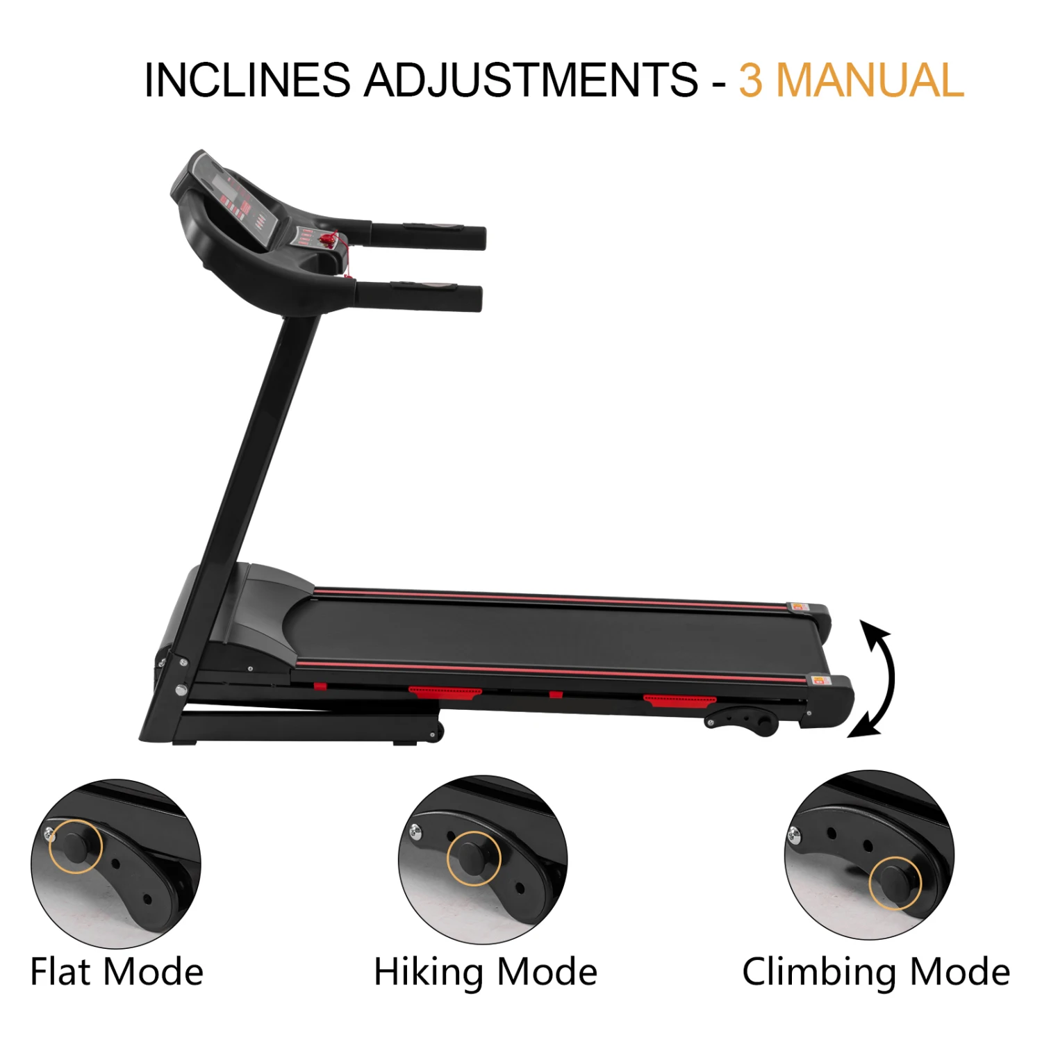 FYC Folding Treadmill for Home - 330 LBS Weight Capacity Running Machine with Incline/Bluetooth, 3.5HP 16KM/H Max Speed Foldable