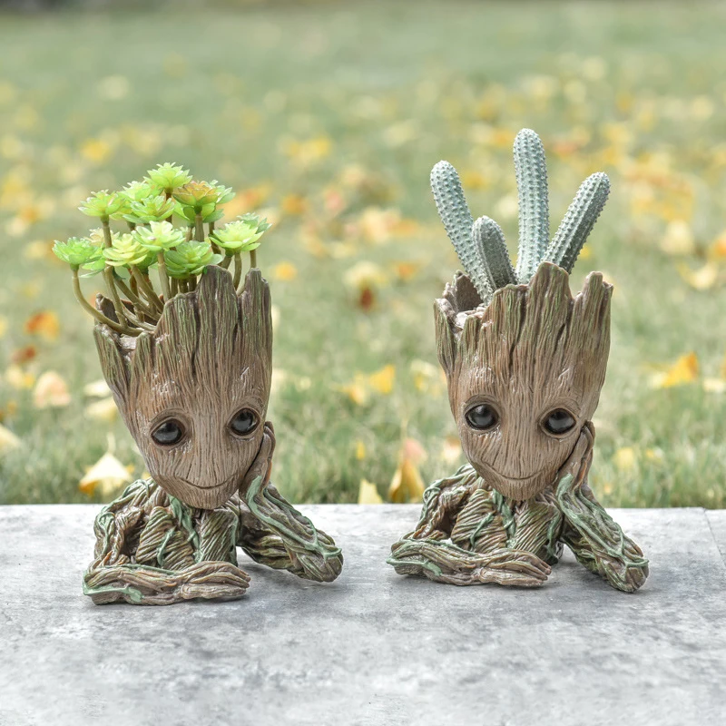 Flower Pot Home Decoration Indoor Plant Pot Anime Character Desktop Display Ornament Pencil Holder Guardians of the Galaxy