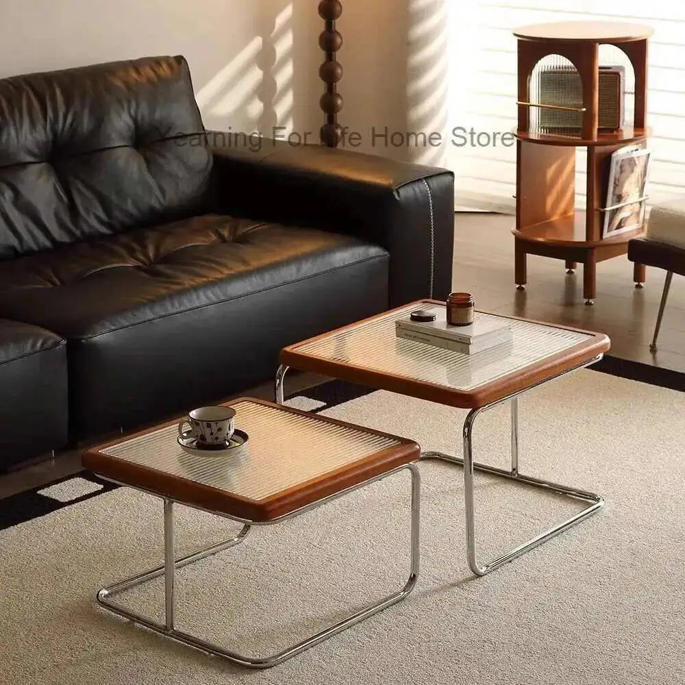 

Minimalist Coffee Tables Aesthetic Modern Elegant Square Square Coffee Tables Trendy Nordic Space Saving Mueble Salon Furniture