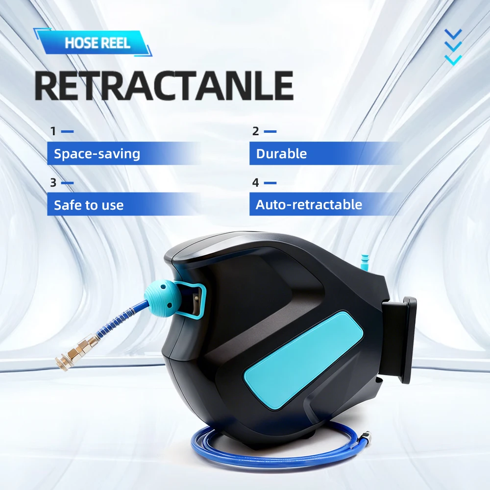 

Automatic Pressure Washer Hose Reel Hose Storage Rack Rewind Wall Mounted Retractable Hoses Reel