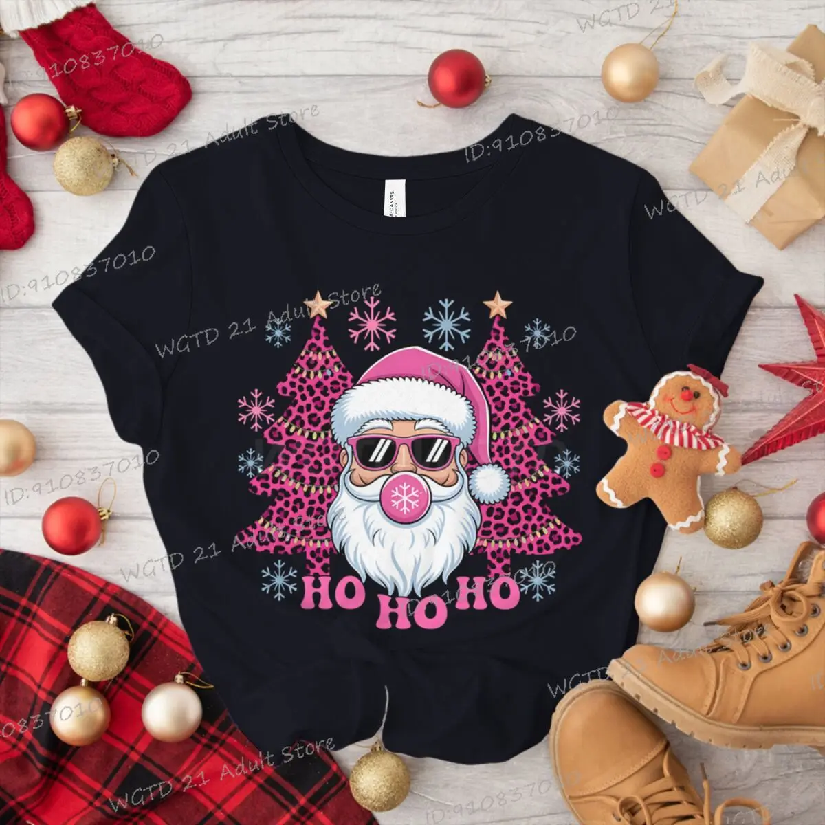 قميص عيد الميلاد للرجال والنساء مطبوع عليه سانتا كلوز، ملابس يومية للخروج في الخريف والشتاء، ملابس شارع عيد ميلاد سعيد عتيقة