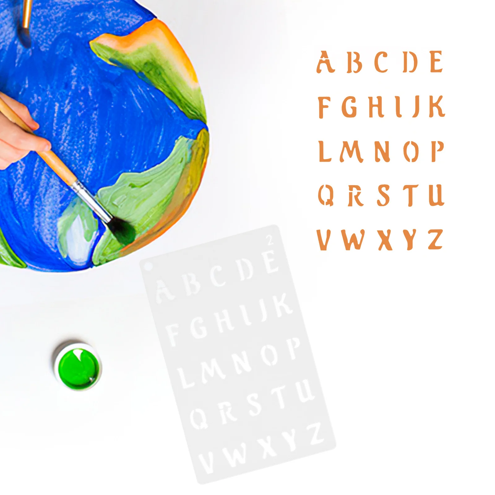 

12Pcs Alphabet and Number Stencils for Painting Hollow Design Reusable Stencils for Wood Fabric Wall DIY Home Office School