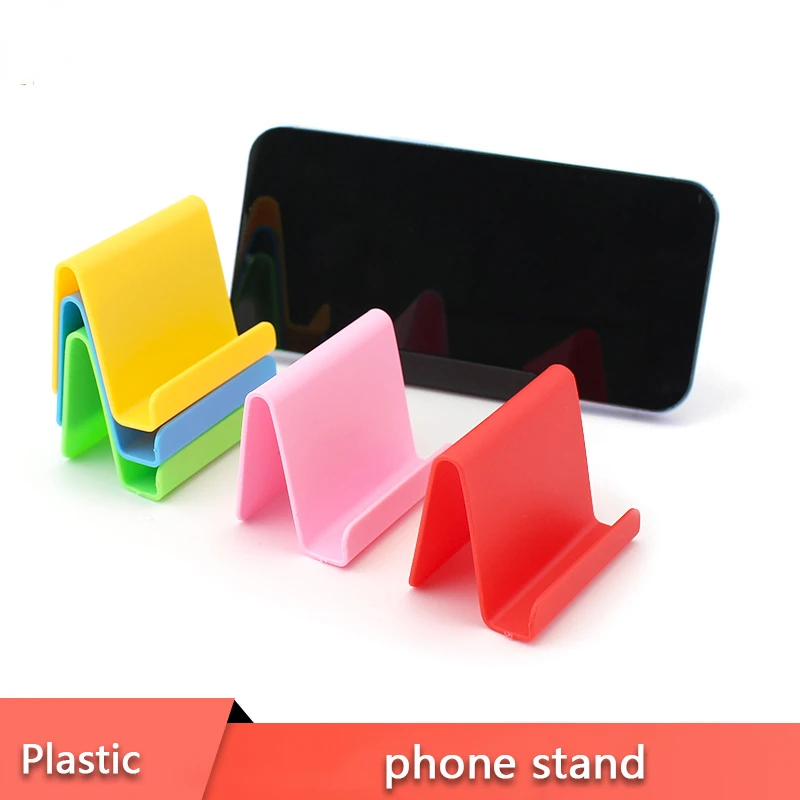 Mobile Phone Holder Table Desktop Stand Plastic Desk Mount Candy Color Mini Portable Holder Universal Bracket For Smartphone