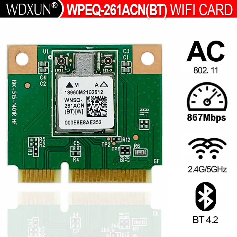 

Qualcomm Atheros QCA6174A dual-band AC 1200M Bluetooth 4.2 wireless card mini pcie wifi card