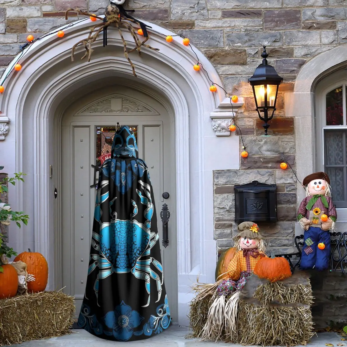 がんの星座ロングフード付きマント魔女中世コスチュームコスプレケープハロウィンヴァンパイア大人ユニセックス